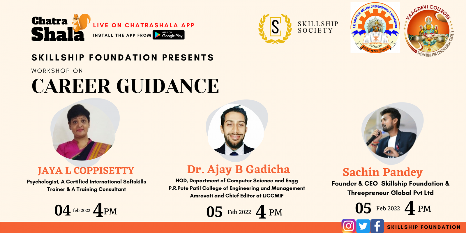 Career Guidance session by skillship foundation supported by Chatrashala